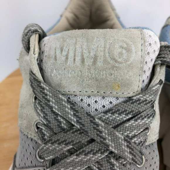MM6 Maison Margiela Classic Chunky Platform Suede Sneakers Grey Blue Multi 5.5 - Picture 13 of 16